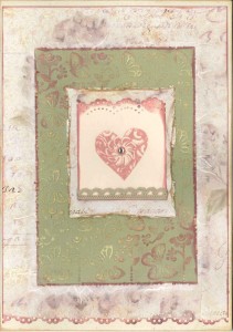 Vintage lace wedding card